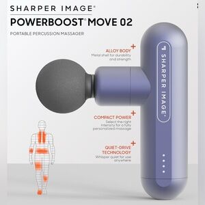 Sharper Image Powerboost Move 02 Percussion Massager - Pink